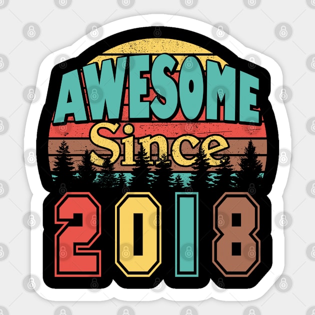 Awesome Since 2018 Sticker by Adikka